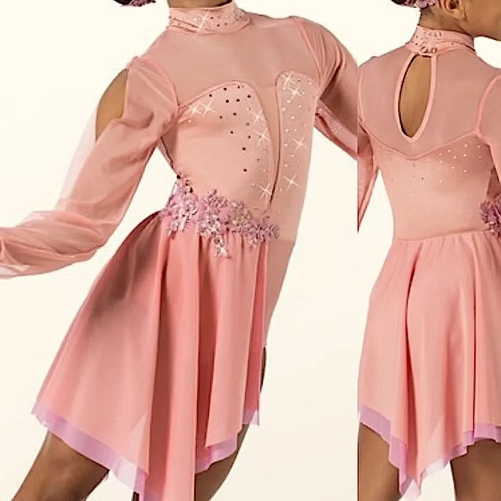WEISSMAN solo Elite Dance Costume pink I'M WITH YOU 14106 lyrical romantic SA